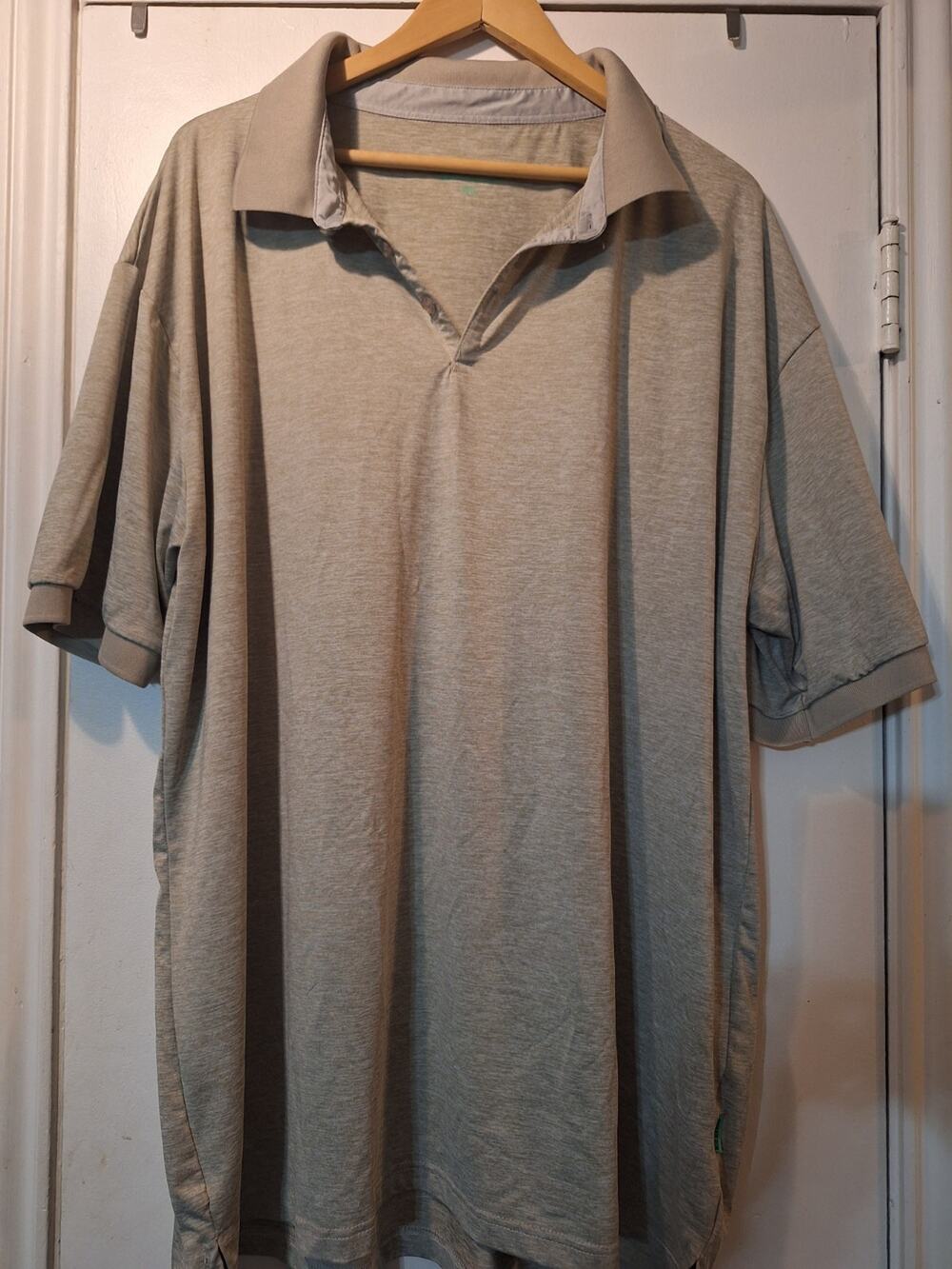 Mio Marino Men's Golf Polo Shirt Silver Size 4XL Short Sleeve